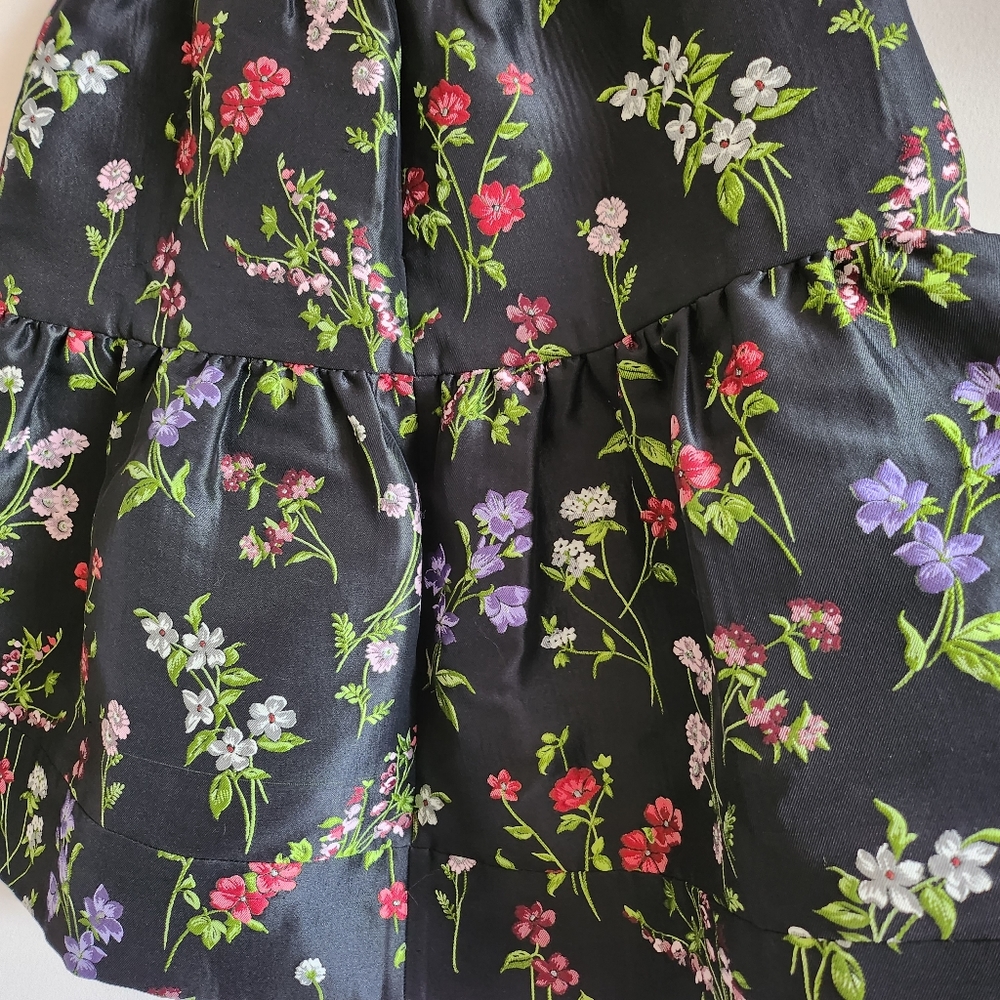 OSCAR DE LA RENTA I S (16Y) Embroidered Floral Skirt - Picture 3 of 9